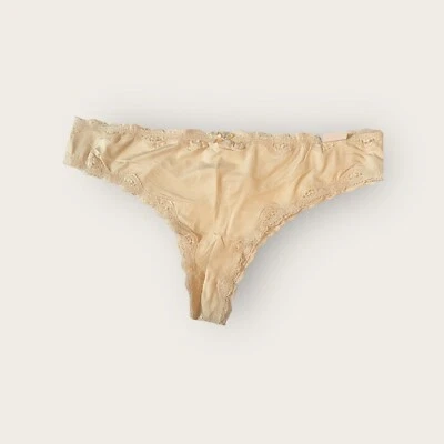 Panty Tanga Lane Bryant Cacique con Encaje Tirantes Espalda 26/28 Dólar de Arena (9873) Foto 1 de 2