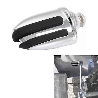 Clavijas de cambio piloto negras + cromadas con perno aptas para Harley FXST Dyna Wide Glide Foto 1 de 4