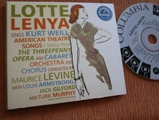Lotte Lenya Lotte Lenya Sings Kurt Weill (American Theatre Songs) Sony CD Album