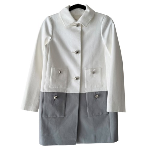 Cappotto Kate Spade New York Monaco Shipley taglia 00 neutro preppy contemporaneo $698