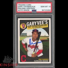 Gary Vaynerchuk signed 2019 Topps Trading Card PSA DNA Auto 10 Vee V C1209