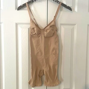 Skims Seamless Sculpt Mid Thigh Bodysuit Shaper Sz XXL Sculpting Light Tan NWOT - Picture 1 of 4