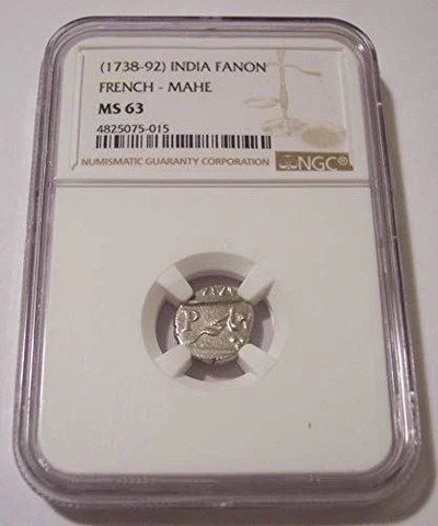 India - French Mahe (1738-92) Silver Fanon MS63 NGC Cover