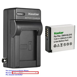 Kastar Battery AC Wall Charger for DMW-BLG10 DMW-BLG10E Panasonic Lumix DMC-GF3 - Picture 1 of 11