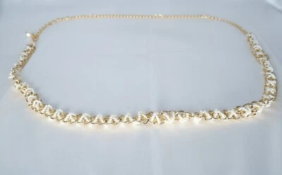Handmade White Pearl Belt Skinny Wedding Dress Belt Bridesmaid Belt Dress  USA - Image 1 of 4