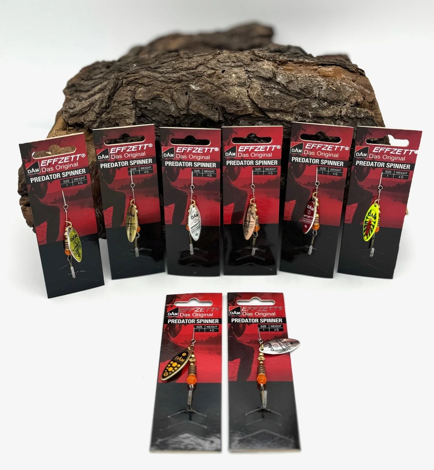DAM Effzett Predator Spinner 4g Silber Gold Kupfer Reflex Fireshark Blacky Red - Bild 1 von 1