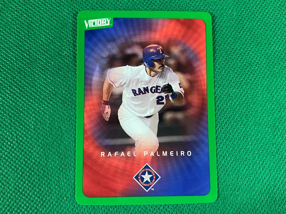 2003 Upper Deck Victory Tier 1 Green #95 Rafael Palmeiro Texas Rangers - Image 1 of 1