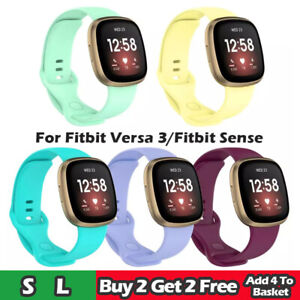 For Fitbit Versa 3 / Sense Silicone Wrist Band Replacement Wristband Watch Strap