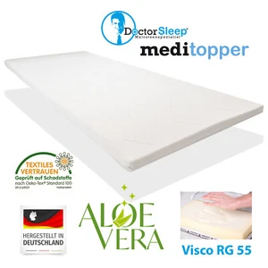 Viscoelastische Matratzen 120x220x5cm Visco Auflage Gelschaum Bezug AloeVera H2 - Bild 1 von 9