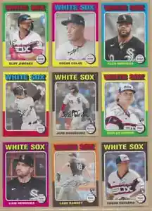 2024 Topps Heritage CHICAGO WHITE SOX Base Team Set von (13) - Bild 1 von 2