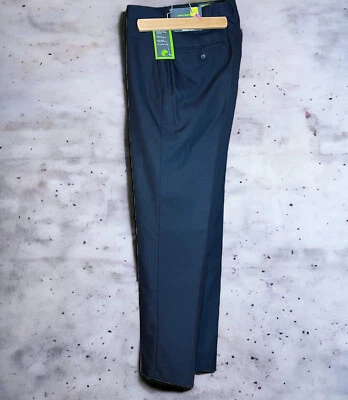 John Bartlett Men's Classic Fit  Blue Dress Pants Size 32 Lt Herringbone Office - Image 1 of 4