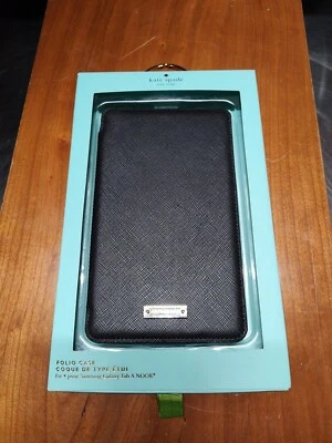 Kate Spade Nook Case - Black Vegan Leather Hardshell Samsung Galaxy Brand new! - Image 1 of 4