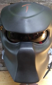 FREE SHIPPING GREAT GLOSSY BLACK MOTIF PREDATOR HELMET  DOT ECE WITH 3 LASERS - Picture 1 of 10