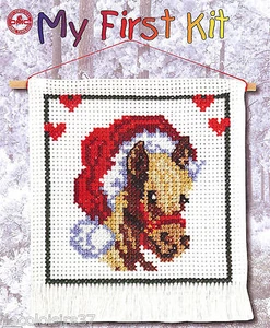 Permin 13-7222 Horse Christmas Embroidery Counted - Imagen 1 de 1