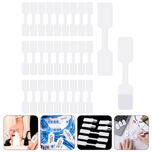 100 Pcs Jeu D'étiquettes De Câble Manquer Bureau Cordon D'identification - Afbeelding 1 van 12