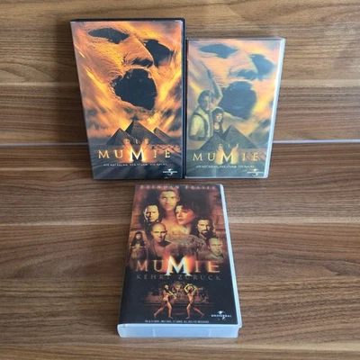 DIE MUMIE 1 + 2 Holo-Cover VHS Video Kassette Konvolut Set Sammlung Rare Rarität - Bild 1 von 4