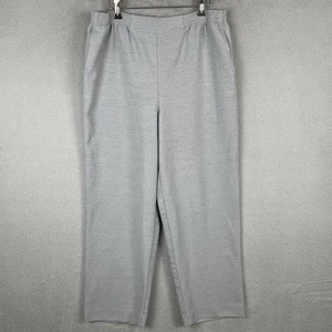 Alfred Dunner Pull On Pants Womens Size 14 Gray Elastic Waist Straight Casual - Picture 1 of 9