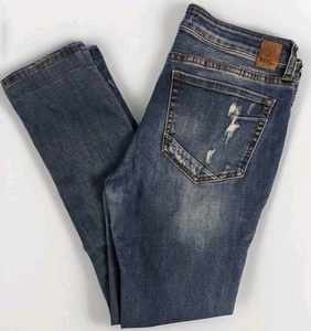 BKE Stella Straight Leg Jeans Women's Size 28 Medium Wash Denim Buckle Brand - Picture 1 of 18