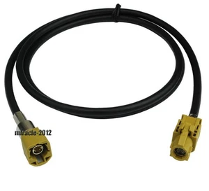 USB Extension Cable FAKRA HSD Code K Curry LVDS 1.8m 4 pin Male to Female For VW - Picture 1 of 5