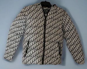 Christian Dior Youth Puffer Coat Jacket Size 12-13 Years Kids Black White Hooded - Bild 1 von 7