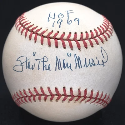 Stan The Man Musial HOF 1969 Signed Official National League Baseball PSA Holo - Image 1 of 4
