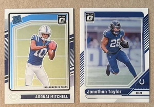 2024 Donruss Optic Rated Rookie Adonai Mitchell & Jonathan Taylor! - Bild 1 von 2