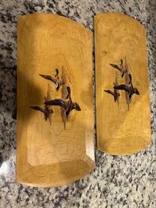 TWO HASKELITE DUCK serving trays with Mallard ducks 15.75” X 7.50” VG FS - Picture 1 of 14