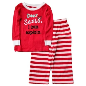 Infant & Toddler Boys Red Santa Christmas Pajama 2 Piece Set - Picture 1 of 2