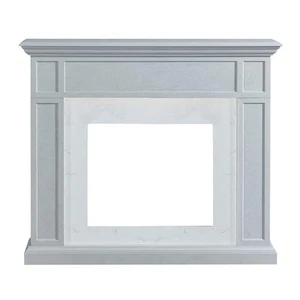 Pearl Electric Fireplace Heater Cement Grey Mantel - Picture 1 of 3