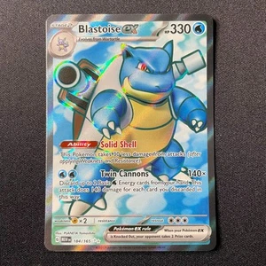 Blastoise ex 184/165 151 Pokemon Card Full Art Ultra Rare Scarlet And Violet 5 - Picture 1 of 2