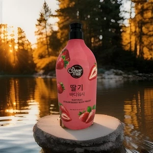 Jabón corporal Strawberry Shower Mate 40,57 fl oz (1,2 L) hecho en Corea cítrico - Imagen 1 de 12