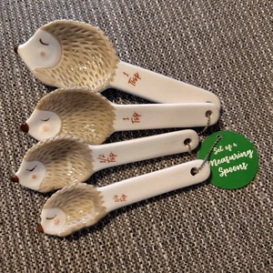 Cucchiaio misurino nidificazione riccio in ceramica set di 4 - Foto 1 di 4