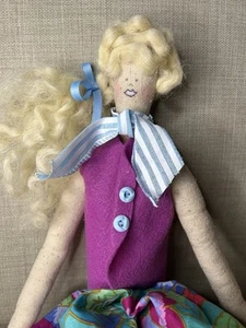 Handmade Tilda Doll 20" Artisan Cloth Doll Whimsical Unique - Picture 1 of 5