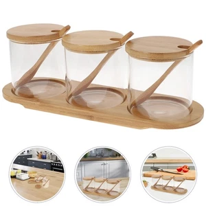 1 Set/2PCS Multi-purpose Glass Seasoning Jar Creative Household Condiment Box - Picture 1 of 10