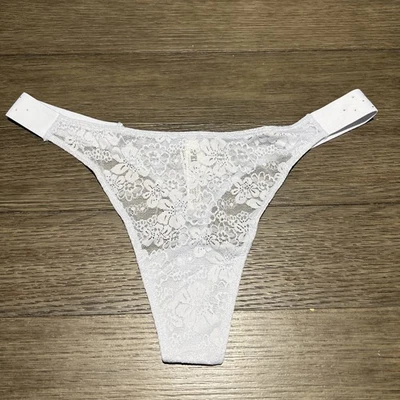 Victoria’s Secret ROSA Pierna Alta Tiro Bajo Tanga Lavanda Encaje Bragas X-Grandes Foto 1 de 4