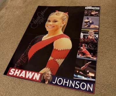 Póster firmado autografiado por Shawn Johnson - Medalla de oro olímpica Foto 1 de 4