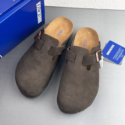 Birkenstock Boston Mocha замшевые кожаные мягкие стельки сабо туфли ЕС 37-45 - Изображение 1 из 4