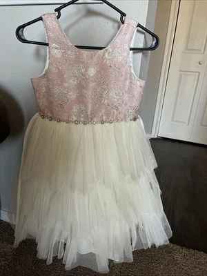 Size 10 American Princess Dress. Beautiful Jeweled Waist With Zip Back. 30” Long - Image 1 of 4