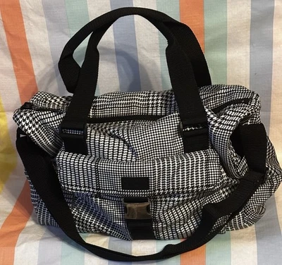 Vintage Lauren Ralph Lauren Houndstooth Tote Shoulder Weekend Duffle Bag Purse - Image 1 of 4