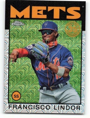 2021 Topps Update Chrome Silver Packs Mojo #86C-26 Francisco Lindor Met ID:35453 - Image 1 of 2