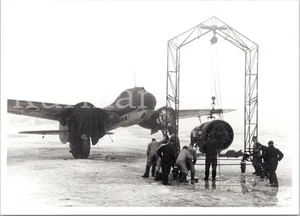 A627 Foto Wehrmacht Archiv Repro Luftwaffe Flugzeug Russland Winter Ju88 Motor - Bild 1 von 1
