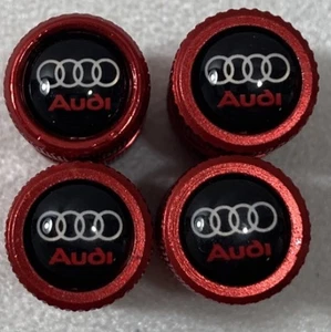 NEW Genuine Metal Tire Air Stem Valve Covers Set. Perfect For Audi Auto Lovers - Bild 1 von 6
