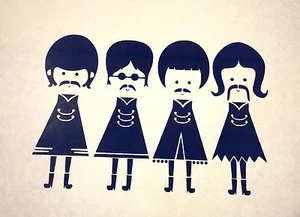 The Beatles Sgt. Pepper John Paul George Ringo Vinyl Car Laptop Decal Sticker - Picture 1 of 2