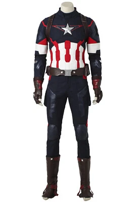 Avengers Endgame Capitán América Steve Rogers Disfraz Traje Completo Foto 1 de 4