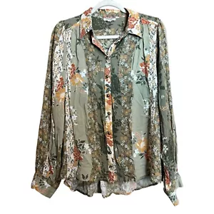 Camicia Andree by Unit Top donna grande multicolore floreale boho con bottoni colletto - Foto 1 di 9