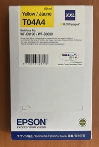EPSON T04A4 Cartouche d'encre jaune 69 ml pour WorkForce Pro WF-C8190 WF-C8690 2027 - Photo 1/2