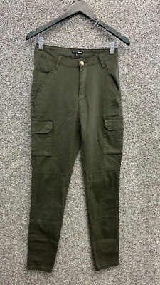Fashion Nova Green Cargo Skinny Pants Twill Slim Pants Women's Size M - Image 1 of 4