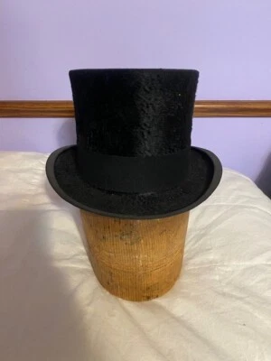 De colección G.A. Sombrero de copa negro Dunn & Co London para hombre Foto 1 de 4