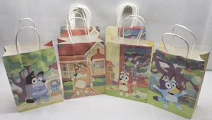 16 Pcs Bluey Paper Gift Bags 4 Scenes Birthday Party Favor Bags w Handle - Picture 1 of 13
