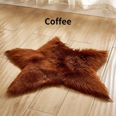  Five Pointed Star Area Rug Carpet Mat Pad Fluffy Cushion Home Floor Decor Soft - Image 1 of 4